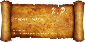 Krepsz Petra névjegykártya